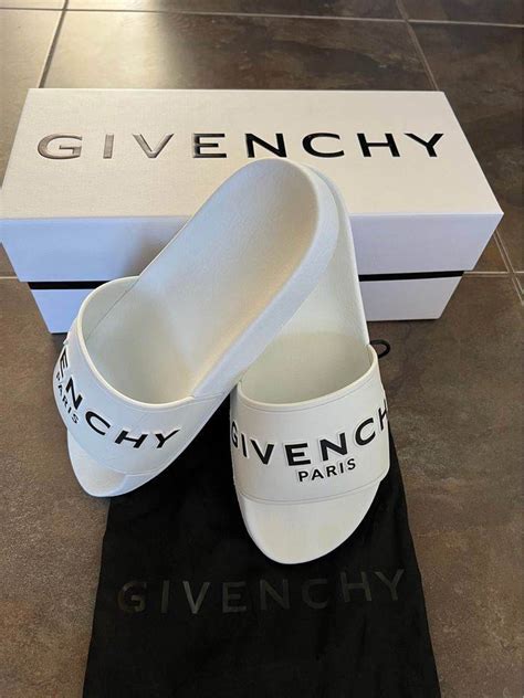 white givenchy sliders|givenchy platform slides.